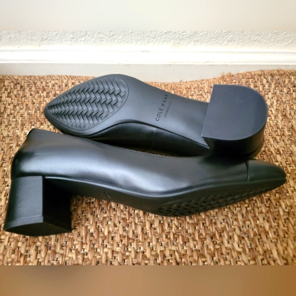 Cole Haan women’s go-to pump black leather heels size 9.5